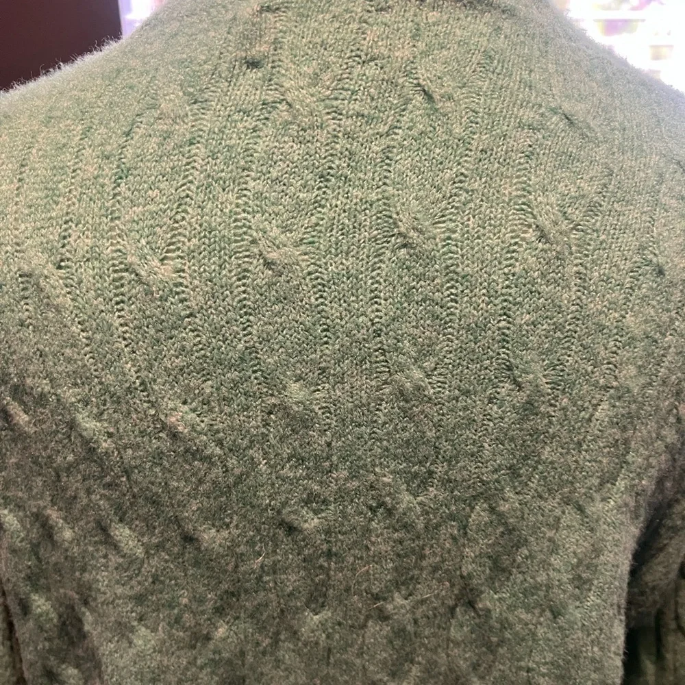 Teal J. Crew Turquoise Cable Knit Women's turtleneck . Size M